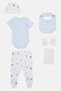 Toddlers Boy 6 Pcs Allover Print Bodysuit And Bib Set, Multicolor - 3