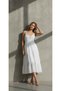 Women's Mink Layered Embroidered Scallop Detailed Vintage Bohemian Midi Dress - 6