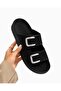 Double Straps, Metal Buckle, Anatomical Sole, Stylish, Women's Slippers - 2