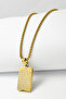 Gold Color Ayetel Kürsi & Nazar Prayer 60 cm Stainless Steel Necklace with Doc Chain - 3