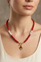 ALAÇATI GLASS BEAD NATURAL STONE NECKLACE - 3