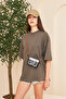 Women's 100% Cotton Oversize Fit Crew Neck Basic T-Shirt - 4