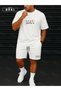 Man Printed Large Size Unisex Oversize T-Shirt Shorts Set