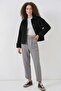 Women's Classic Collar Buttoned Cashmere Black Jacket - 2