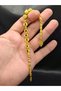 11-Piece Special Cut Gold Color Natural Hematite Stone Zaza Prayer Beads - 2