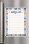Shopping List - A5 - Magnetic - Pvc - Refrigerator Note Holder & Desktop - Summer Erase - Planner