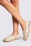 Women's Espadrille Shoes Embroidered Textured Fabric Flat Heel Neolite Sole Comfortable Cut Casual Modern Stylish - 3