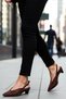 Women's Pointed Toe Sling Bag Kitten Heeled Shoes %100 Suede Comfortable Elegant Daily Casual Modern - 2