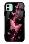 iPhone 11 Pink Galaxy Butterfly Design Glossy Phone Case
