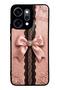 Oppo Reno 14 Pro Pink Lace Bow Design Glossy Phone Case