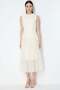 Maxi Tulle Dress with Embroidery Detail