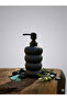 Wavy Ceramic Matte Black Pump Liquid Soap Dispenser - 400 ml - 18 X 8 X 7 cm - 6