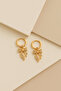 Gold Color Dangle Bow Women's Hoop Earrings - 3