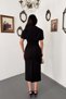 Black Dress with Cape Detail - 4