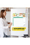 White Yaz-Sil Weekly Menu Planner with Static Cling Feature 40 X 40 cm (Model-4)