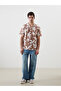 Nevavm with Difference Regular Fit Short Sleeve Patterned Men's Shirt - 2