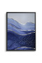 Sapphire Coast Set of 3 Abstract Wall Art | Framed Canvas Print with Silver Foil Embossed | Luxury Modern Decor for Living Room, Bedroom, Office & Gift - 5