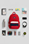 Metro Red Modular Multi-Compartment Reflective Girls'/Boys' School Bag and Pen Holder Set - 5