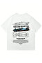 Unisex Aston Martin Printed Crew Neck Oversize Tshirt