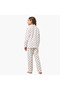 Cotton Collared Long Sleeves Pyjama Set with Floral Print - 4
