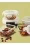 9 Piece Borosilicate Glass Food Container Set - Airtight Lids - Rectangle + Square + Round - 4