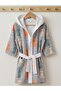 Cat Printed Bathrobe for Ages 2-12 - Gray