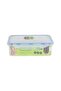 Airproof Box With Silicone Sealing Ring, Premium Quality Plastic Ware 1100 Ml, 20.5 X 13.2 X 6.5 Cm Clear With Blue 1100ml - 2