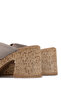 Women's Genuine Leather Beige Suede Heeled Slippers - 5