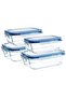 Glass Containers with BPA-Free Locking Lids - Food Storage, 100% Leakproof Lunch Boxes, Freezer - Set of 4