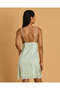 Women Green Satin Camisole Mini Dress - 3