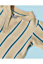 Infant Boys Beige Striped Polo Shirt - 2