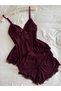 Cloud Kiss Cotton Ultra Soft Lace Adjustable Strap Shorts Pajama Set - 2