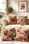 Pomegranate Garden Patterned 4-Piece Throw Pillow Cover Set - 2