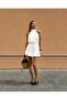 Elegant Halter Neck Pleated Short Dress - 3