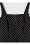Lcw Vision White Square Neck Polka Dot A-Line Dress - 4