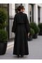 Embroidered Linen 50% Linen 30% Cotton Double Jacket and Dress Set - 8