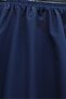 Elastic Waist Lace Pocketed Poplin Skirt - Navy Blue - 3