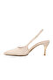 Beige Short Thin Heeled Women's Evening Dress Shoes 310 Z - 2