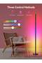 RGB Floor Lamp, Smart RGBICW LED Corner Floor Lamp 2 Pack - 3