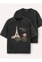 Acid Washed Oversize Unisex T-Shirt Washed Vintage Street Style Street Fashion Cotton Comfortable Fit Daily Wear T-Shirt