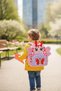 Lili Butterfly Girls' Kindergarten, Daycare, and Daily Backpack - 3D Winged Pink - 6