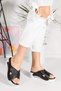 Beige Cross Full Orthopedic Special Heel Gel Medical Women's Slippers