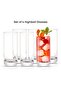 Faye 13oz Highball Glasses, 6pc Tall Glass Sets. Lead-Free Crystal Drinking, Water, Mojito, Tom Collins - 3