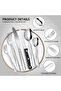 72-Pieces Silverware Set for 12, Flatware Set with Steak Knives, Stainless Steel Cutlery Set - 6