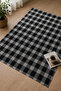 Şanel Black Fabric Checkered Tablecloth, Table Cover, Picnic Cover, Multi-Purpose Cover 150X150Cm - 3