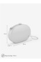 Silver Shk322 Oval Shaped, Metallic Look, Evening Dress, Clutch, Hand and Shoulder Bag - 7