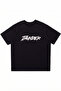 Thunder Printed Black Oversize Crew Neck T-Shirt