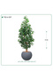 Artificial Lemon Tree, Fibre Pot { 170 cm Height } - 8