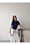 Premium Viscose Crew Neck Comfortable Fit Short Sleeve Flexible Summer Knitwear Blouse - 6