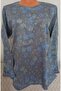Er Clothing Paper Print Combed Cotton Blouse Long-Sleeve 3 Buttons Print - 2